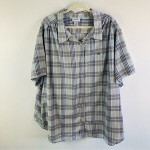 Willow Lane Plaid Short Sleeve Top‎
